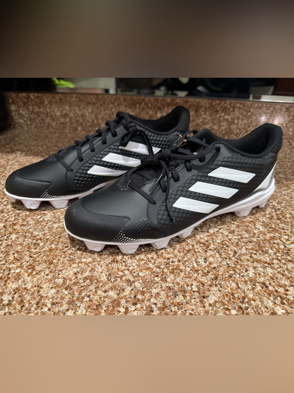 New Adidas Women’s Pure Hustle 2 Softball Cleats Black White